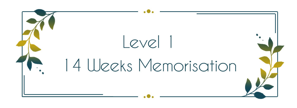 Level 1 - 14 Weeks Memorisation