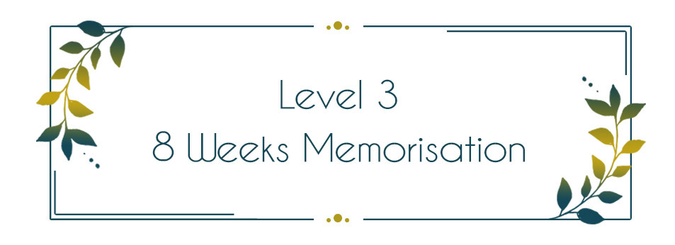 Level 3 / 8 Weeks Memorisation