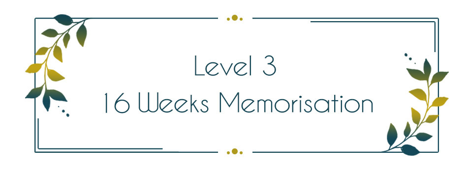 Level 3 / 16 Weeks Memorisation