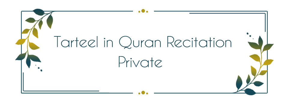 Tarteel in Quran Recitation - Private 